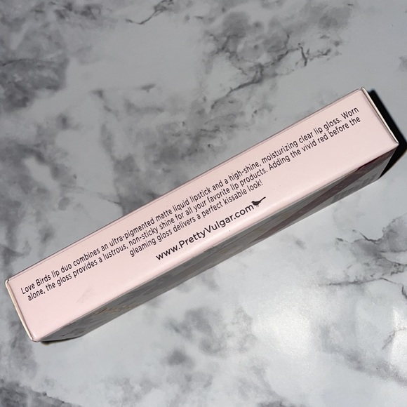 Pretty Vulgar Love Birds Lip duo. Matte liquid lipstick and clear gloss - Picture 4 of 8